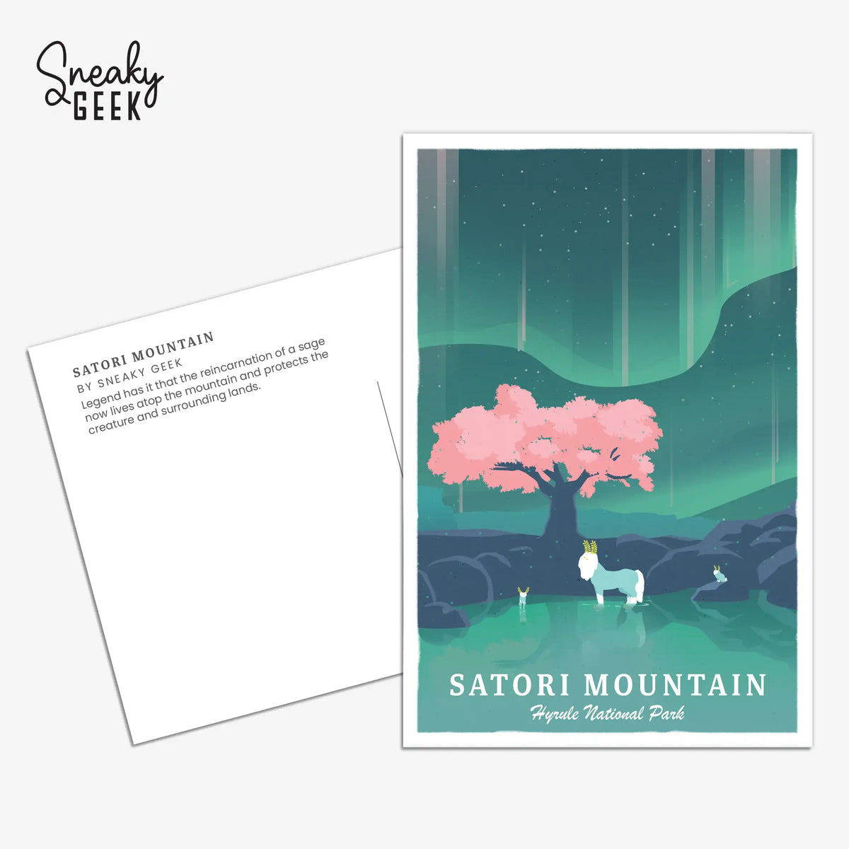 Satori Mountain Hyrule National Park - Zelda Inspired 4x6 Postcard / Print