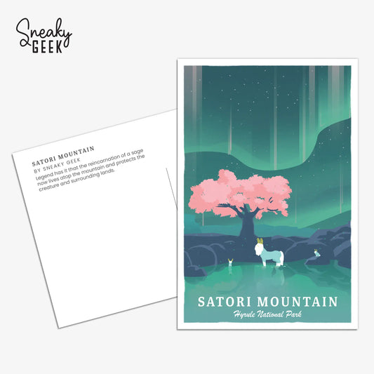 Satori Mountain Hyrule National Park - Zelda Inspired 4x6 Postcard / Print