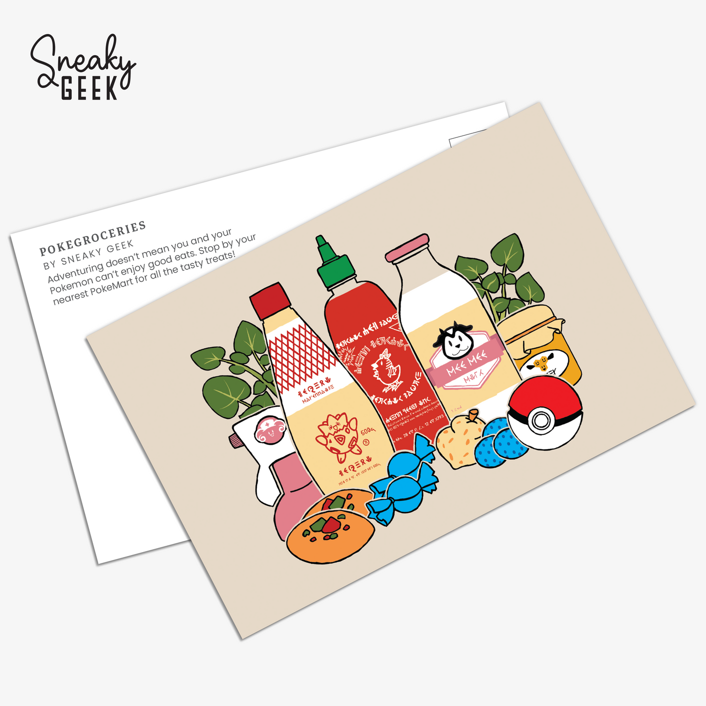 PokeGroceries - Pokémon Inspired 4x6 Postcard / Print